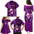 Samoa Rugby Family Matching Puletasi Dress and Hawaiian Shirt Manu Samoa Ula Fala Dabbing Ball Polynesian Purple Version - Wonder Print Shop