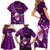 Samoa Rugby Family Matching Short Sleeve Bodycon Dress and Hawaiian Shirt Manu Samoa Ula Fala Dabbing Ball Polynesian Purple Version - Wonder Print Shop