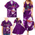 Samoa Rugby Family Matching Summer Maxi Dress and Hawaiian Shirt Manu Samoa Ula Fala Dabbing Ball Polynesian Purple Version - Wonder Print Shop