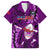 Samoa Rugby Kid Hawaiian Shirt Manu Samoa Ula Fala Dabbing Ball Polynesian Purple Version - Wonder Print Shop