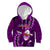 Samoa Rugby Kid Hoodie Manu Samoa Ula Fala Dabbing Ball Polynesian Purple Version - Wonder Print Shop