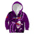 Samoa Rugby Kid Hoodie Manu Samoa Ula Fala Dabbing Ball Polynesian Purple Version - Wonder Print Shop