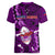 Samoa Rugby Women V Neck T Shirt Manu Samoa Ula Fala Dabbing Ball Polynesian Purple Version - Wonder Print Shop