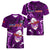 Samoa Rugby Women V Neck T Shirt Manu Samoa Ula Fala Dabbing Ball Polynesian Purple Version - Wonder Print Shop