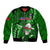 Samoa Rugby Bomber Jacket Manu Samoa Ula Fala Dabbing Ball Polynesian Green Version - Wonder Print Shop