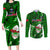 Samoa Rugby Couples Matching Long Sleeve Bodycon Dress and Long Sleeve Button Shirts Manu Samoa Ula Fala Dabbing Ball Polynesian Green Version - Wonder Print Shop