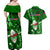 Samoa Rugby Couples Matching Off Shoulder Maxi Dress and Hawaiian Shirt Manu Samoa Ula Fala Dabbing Ball Polynesian Green Version - Wonder Print Shop