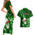 Samoa Rugby Couples Matching Short Sleeve Bodycon Dress and Hawaiian Shirt Manu Samoa Ula Fala Dabbing Ball Polynesian Green Version - Wonder Print Shop