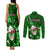 Samoa Rugby Couples Matching Tank Maxi Dress and Long Sleeve Button Shirts Manu Samoa Ula Fala Dabbing Ball Polynesian Green Version - Wonder Print Shop