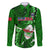 Samoa Rugby Family Matching Long Sleeve Bodycon Dress and Hawaiian Shirt Manu Samoa Ula Fala Dabbing Ball Polynesian Green Version - Wonder Print Shop