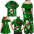 Samoa Rugby Family Matching Off Shoulder Long Sleeve Dress and Hawaiian Shirt Manu Samoa Ula Fala Dabbing Ball Polynesian Green Version - Wonder Print Shop