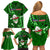 Samoa Rugby Family Matching Off Shoulder Short Dress and Hawaiian Shirt Manu Samoa Ula Fala Dabbing Ball Polynesian Green Version - Wonder Print Shop