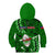 Samoa Rugby Kid Hoodie Manu Samoa Ula Fala Dabbing Ball Polynesian Green Version - Wonder Print Shop