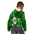 Samoa Rugby Kid Hoodie Manu Samoa Ula Fala Dabbing Ball Polynesian Green Version - Wonder Print Shop