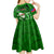 Samoa Rugby Kid Short Sleeve Dress Manu Samoa Ula Fala Dabbing Ball Polynesian Green Version - Wonder Print Shop