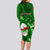 Samoa Rugby Long Sleeve Bodycon Dress Manu Samoa Ula Fala Dabbing Ball Polynesian Green Version - Wonder Print Shop