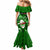 Samoa Rugby Mermaid Dress Manu Samoa Ula Fala Dabbing Ball Polynesian Green Version - Wonder Print Shop