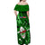 Samoa Rugby Off Shoulder Maxi Dress Manu Samoa Ula Fala Dabbing Ball Polynesian Green Version - Wonder Print Shop