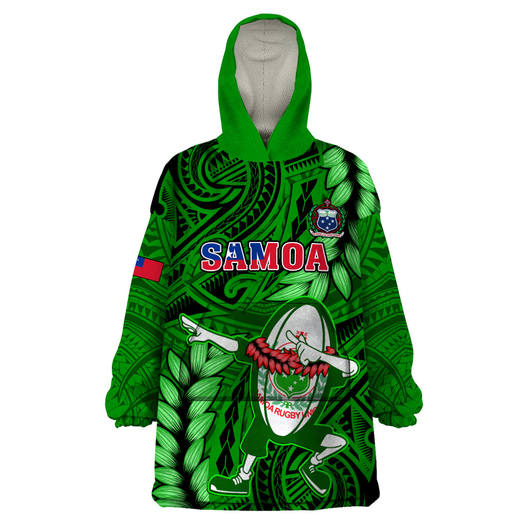 samoa-rugby-wearable-blanket-hoodie-manu-samoa-ula-fala-dabbing-ball-polynesian-blue-version