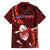 Samoa Rugby Family Matching Long Sleeve Bodycon Dress and Hawaiian Shirt Manu Samoa Ula Fala Dabbing Ball Polynesian Red Version - Wonder Print Shop