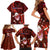 Samoa Rugby Family Matching Short Sleeve Bodycon Dress and Hawaiian Shirt Manu Samoa Ula Fala Dabbing Ball Polynesian Red Version - Wonder Print Shop