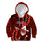 Samoa Rugby Kid Hoodie Manu Samoa Ula Fala Dabbing Ball Polynesian Red Version - Wonder Print Shop