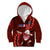 Samoa Rugby Kid Hoodie Manu Samoa Ula Fala Dabbing Ball Polynesian Red Version - Wonder Print Shop