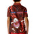 Samoa Rugby Kid Polo Shirt Manu Samoa Ula Fala Dabbing Ball Polynesian Red Version - Wonder Print Shop