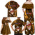 Samoa Rugby Family Matching Off Shoulder Long Sleeve Dress and Hawaiian Shirt Manu Samoa Ula Fala Dabbing Ball Polynesian Gold Version - Wonder Print Shop