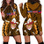 Samoa Rugby Hoodie Dress Manu Samoa Ula Fala Dabbing Ball Polynesian Gold Version - Wonder Print Shop