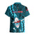 Samoa Rugby Hawaiian Shirt Manu Samoa Ula Fala Dabbing Ball Polynesian Turquoise Version - Wonder Print Shop