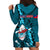 Samoa Rugby Hoodie Dress Manu Samoa Ula Fala Dabbing Ball Polynesian Turquoise Version - Wonder Print Shop