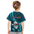 Samoa Rugby Kid T Shirt Manu Samoa Ula Fala Dabbing Ball Polynesian Turquoise Version - Wonder Print Shop