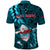 Samoa Rugby Polo Shirt Manu Samoa Ula Fala Dabbing Ball Polynesian Turquoise Version - Wonder Print Shop