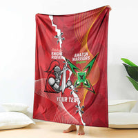 Guyana and Trinbago Cricket Custom Blanket Amazon Warriors Knight Riders Together - Wonder Print Shop