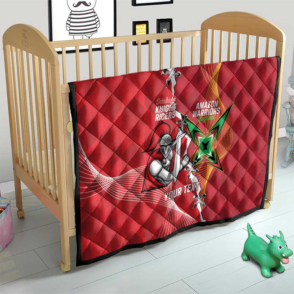Guyana and Trinbago Cricket Custom Quilt Amazon Warriors Knight Riders Together - Wonder Print Shop