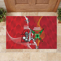 Guyana and Trinbago Cricket Custom Rubber Doormat Amazon Warriors Knight Riders Together - Wonder Print Shop
