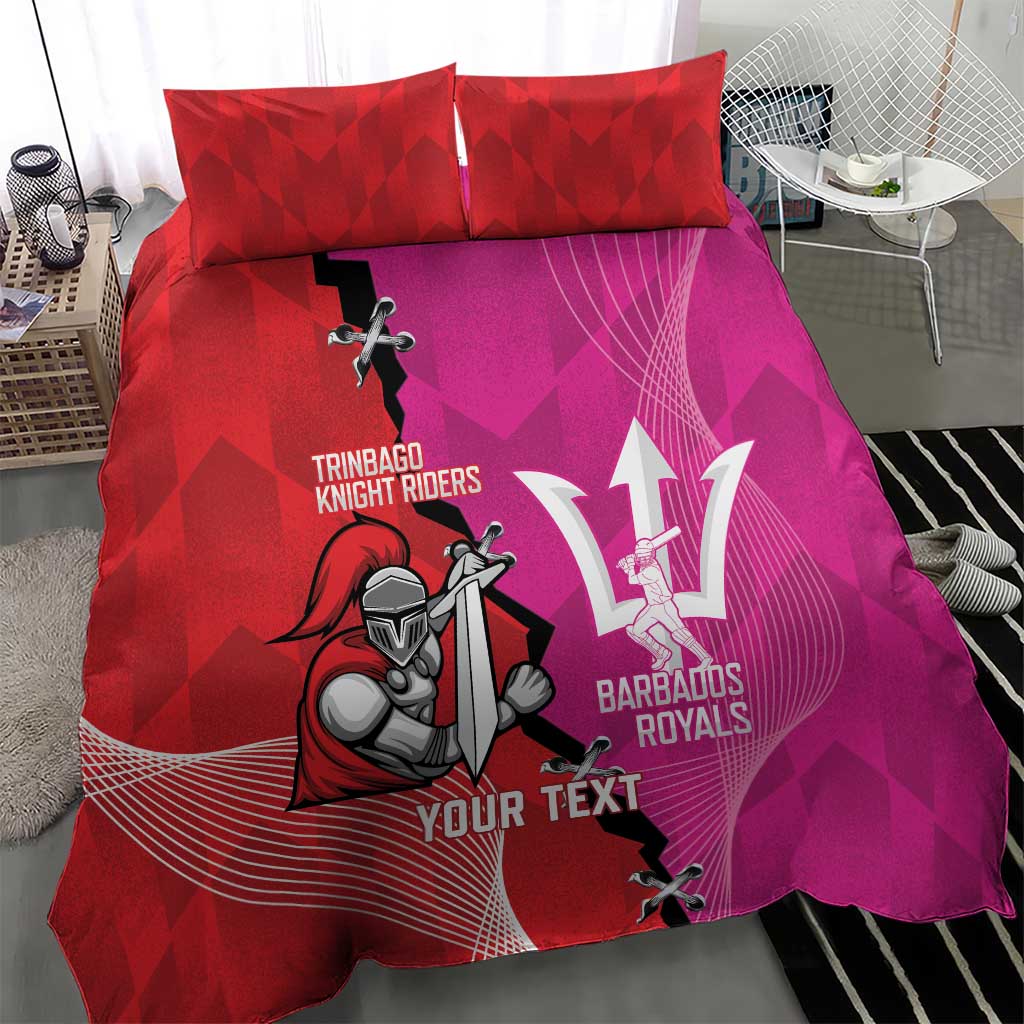 Barbados and Trinbago Cricket Personalized Bedding Set Royals Knight Riders Together - Wonder Print Shop