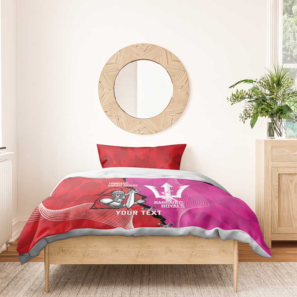 Barbados and Trinbago Cricket Personalized Bedding Set Royals Knight Riders Together - Wonder Print Shop