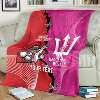 Barbados and Trinbago Cricket Personalized Blanket Royals Knight Riders Together - Wonder Print Shop