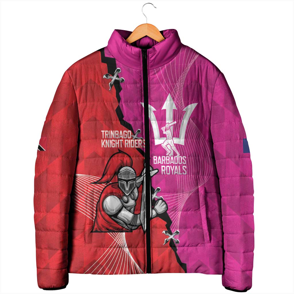 Barbados and Trinbago Cricket Personalized Padded Jacket Royals Knight Riders Together - Wonder Print Shop