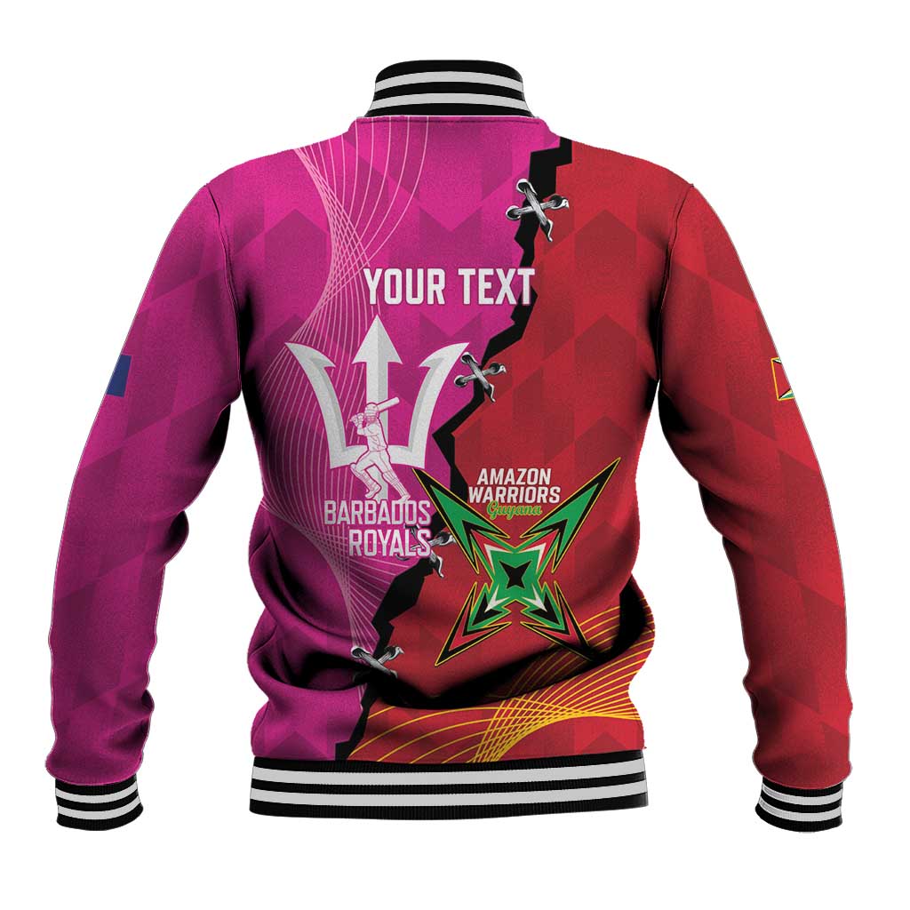 Barbados and Guyana Cricket Personalized Baseball Jacket Royals Amazon Warriors Together - Wonder Print Shop