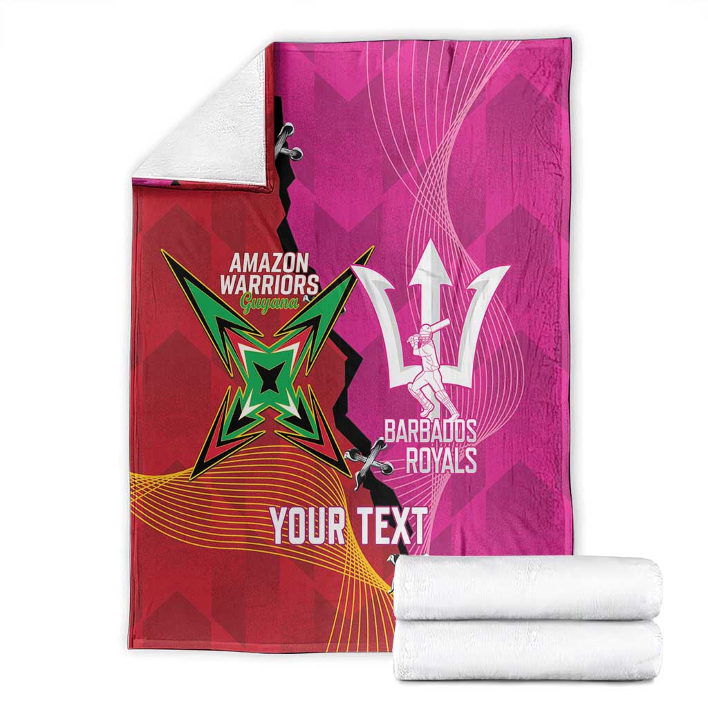Barbados and Guyana Cricket Personalized Blanket Royals Amazon Warriors Together - Wonder Print Shop