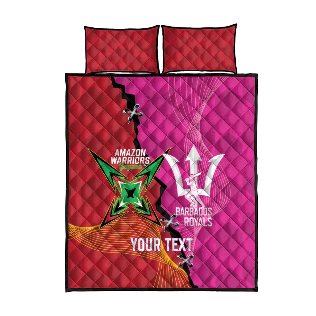 Barbados and Guyana Cricket Personalized Quilt Bed Set Royals Amazon Warriors Together - Wonder Print Shop