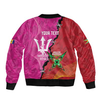 Barbados and Guyana Cricket Personalized Sleeve Zip Bomber Jacket Royals Amazon Warriors Together - Wonder Print Shop