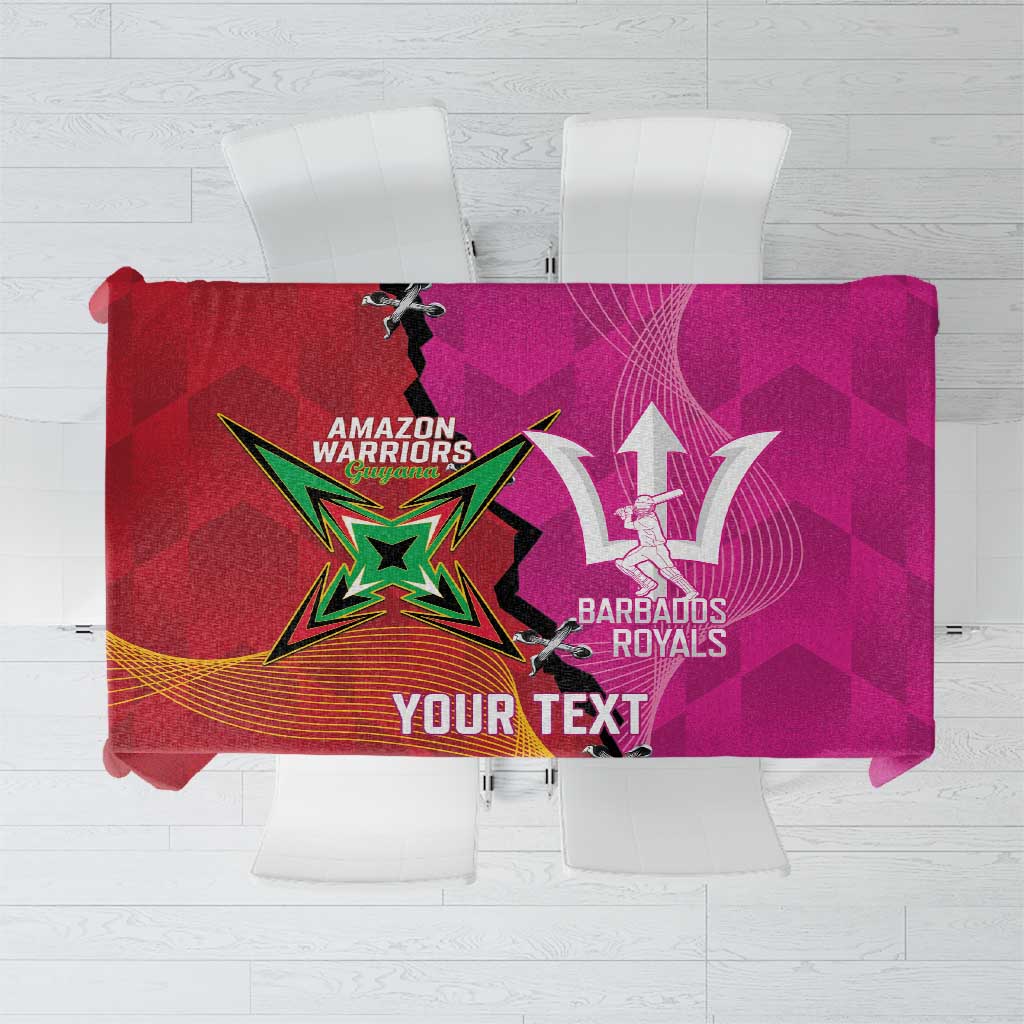 Barbados and Guyana Cricket Personalized Tablecloth Royals Amazon Warriors Together - Wonder Print Shop