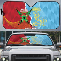 Saint Lucia and Guyana Cricket Personalized Auto Sun Shade Kings Amazon Warriors Together - Wonder Print Shop