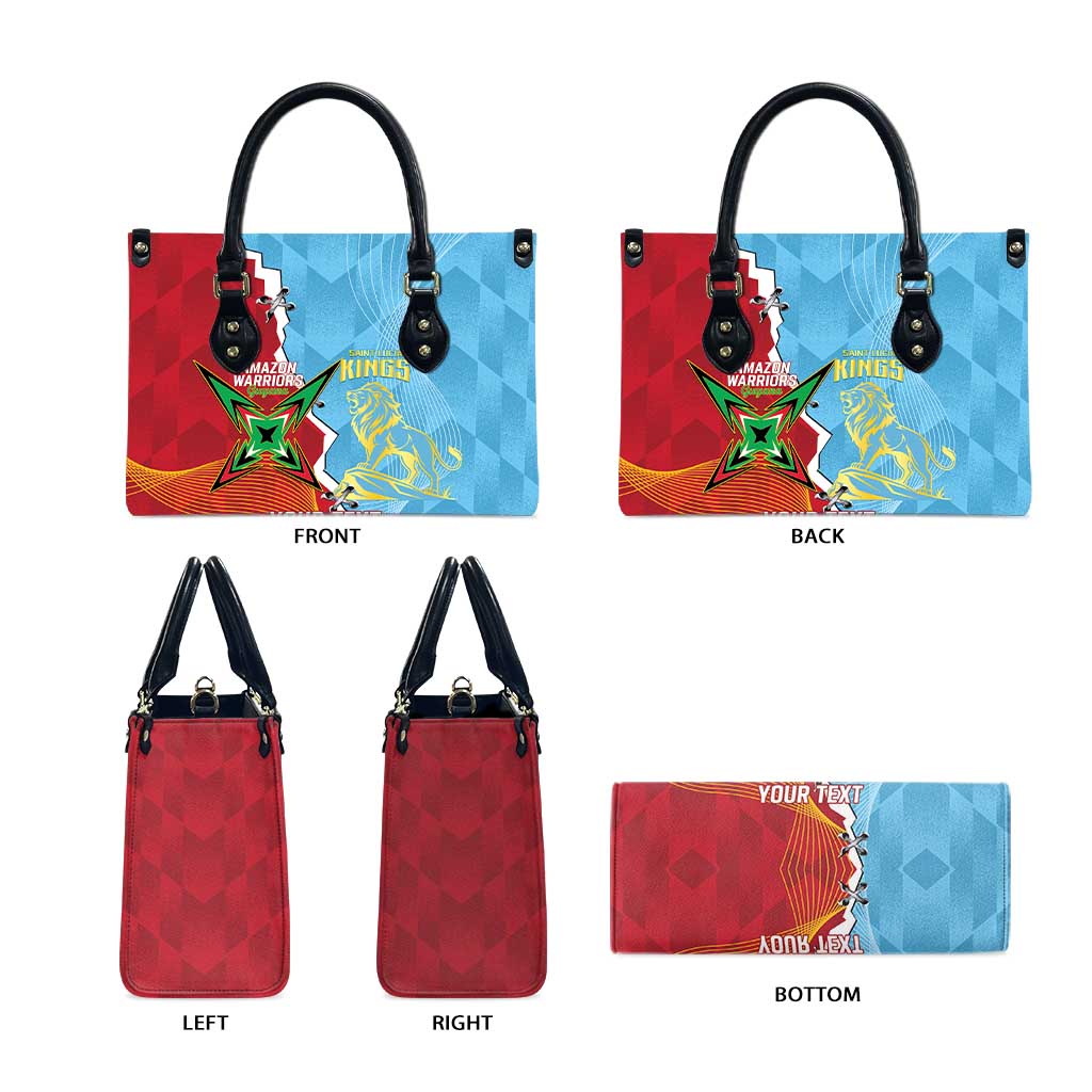 Saint Lucia and Guyana Cricket Personalized Leather Bag Kings Amazon Warriors Together - Wonder Print Shop
