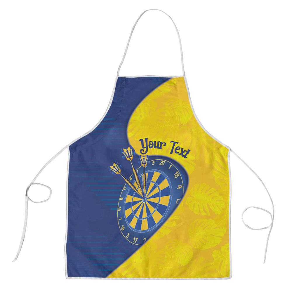 Personalized Darts Festival Barbados Apron Dartboard Flag Color Tropical Leaves
