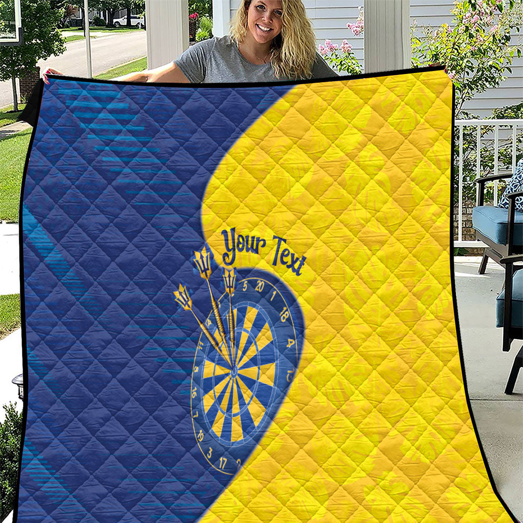 Personalized Darts Festival Barbados Quilt Dartboard Flag Color Tropical Leaves